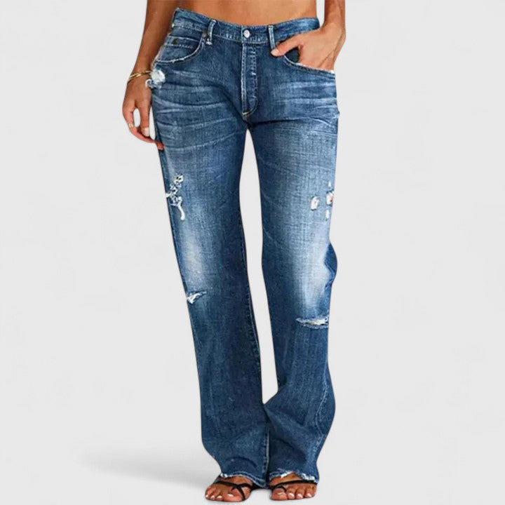 Dettagli Adalberta | Pantaloni Donna in Denim Scuro