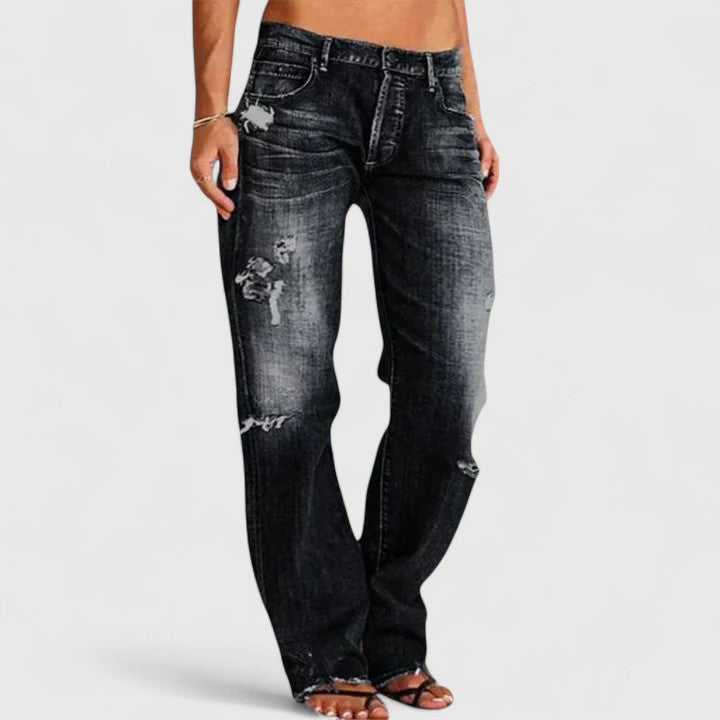 Adalberta | Pantaloni Donna in Denim Scuro - Lisa Ferrari Firenze