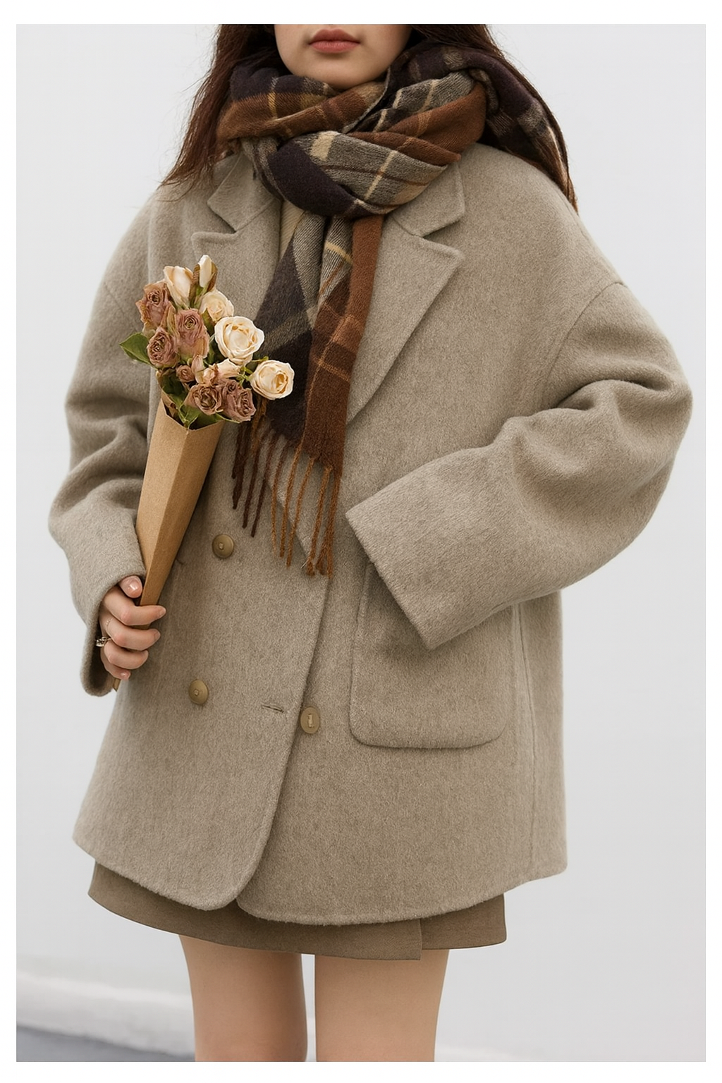Giacca Donna Oversize in Misto Lana