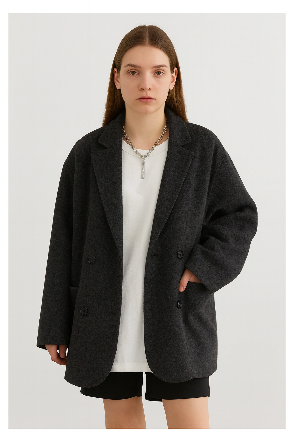 Giacca Donna Oversize in Misto Lana - Lisa Ferrari Firenze