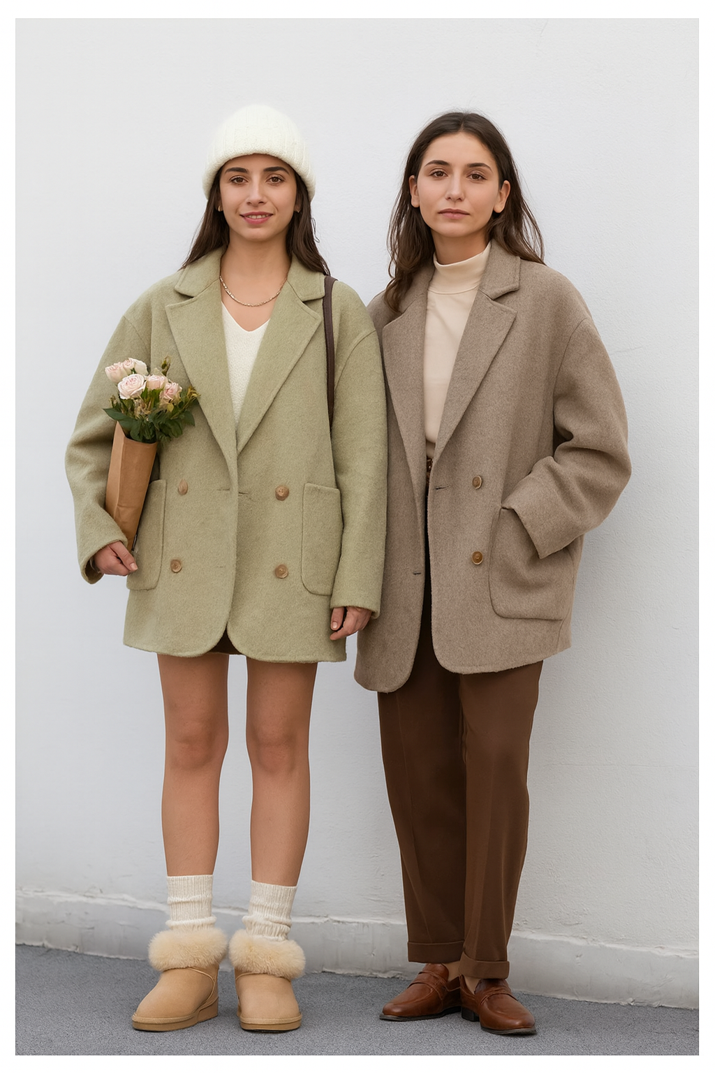 Giacca Donna Oversize in Misto Lana