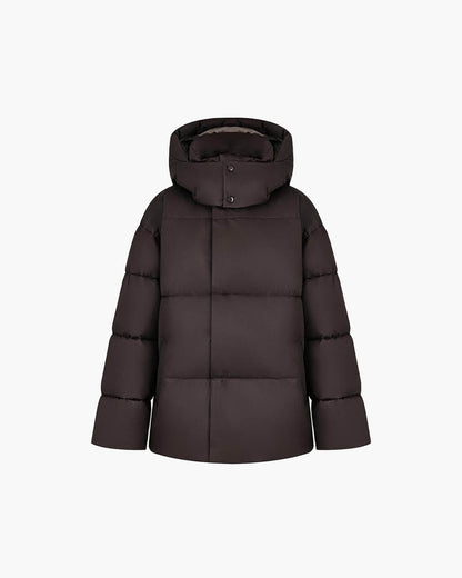 Piumino Donna Oversize con Cappuccio Rimovibile