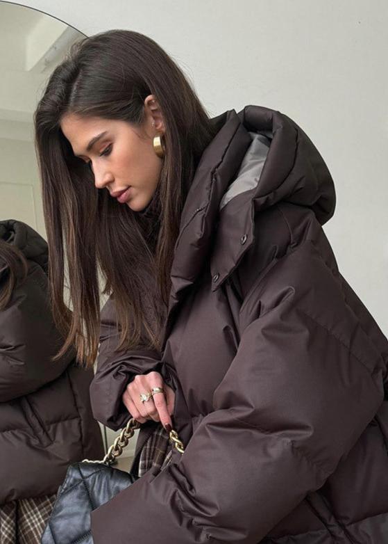 Piumino Donna Oversize con Cappuccio Rimovibile