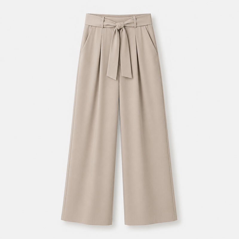Dettagli Pantaloni Ampi con Cintura Coordinata