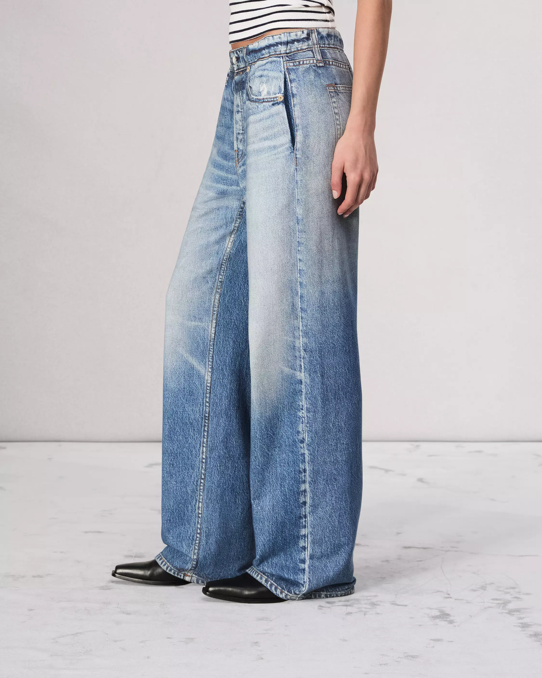 Hermione | Pantaloni Donna in Denim Scuro - Lisa Ferrari Firenze