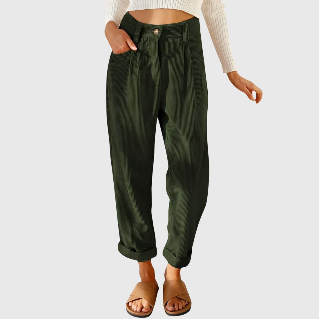 Ubalda | Pantaloni Donna in Velluto a Coste - Lisa Ferrari Firenze